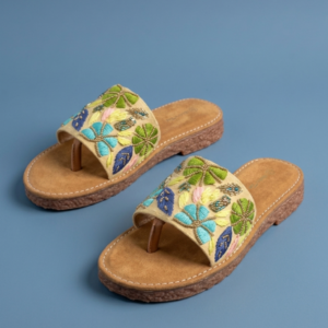 Floral Embroidered Handcraft -Teo-Ring Flats