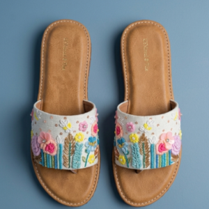 Handcraft Floral Sequin Embellished Flats