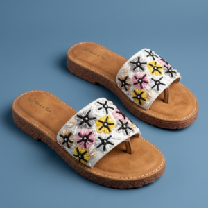 Handcraft Multicolour Floral Embroidered - Teo-Ring Flats