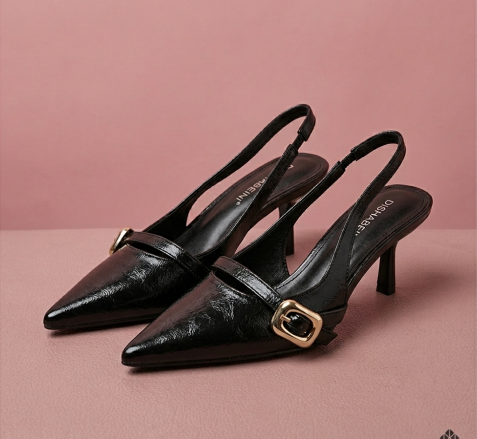 Pointed Toe Slingback Heels - Image 2