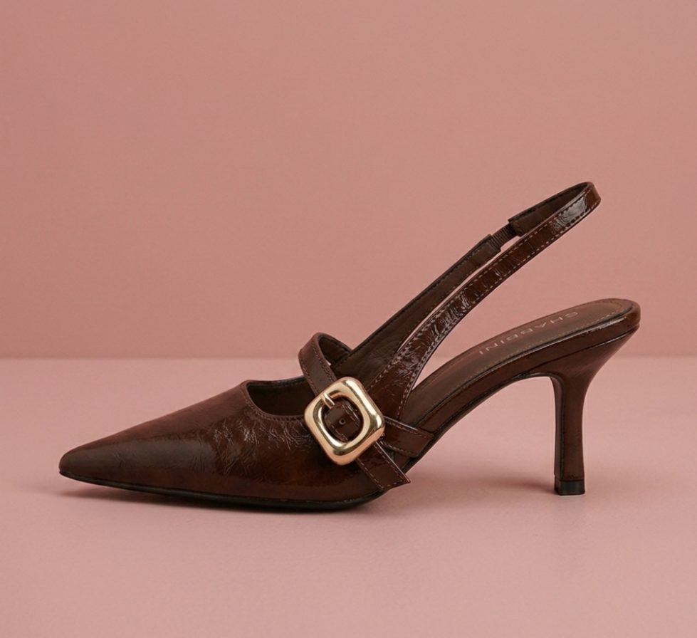 Pointed Toe Slingback Heels