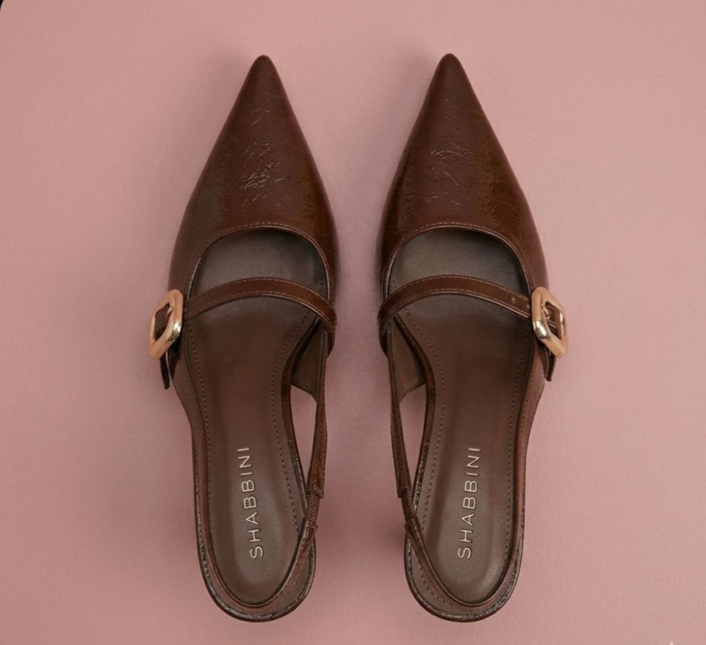 Pointed Toe Slingback Heels - Image 3