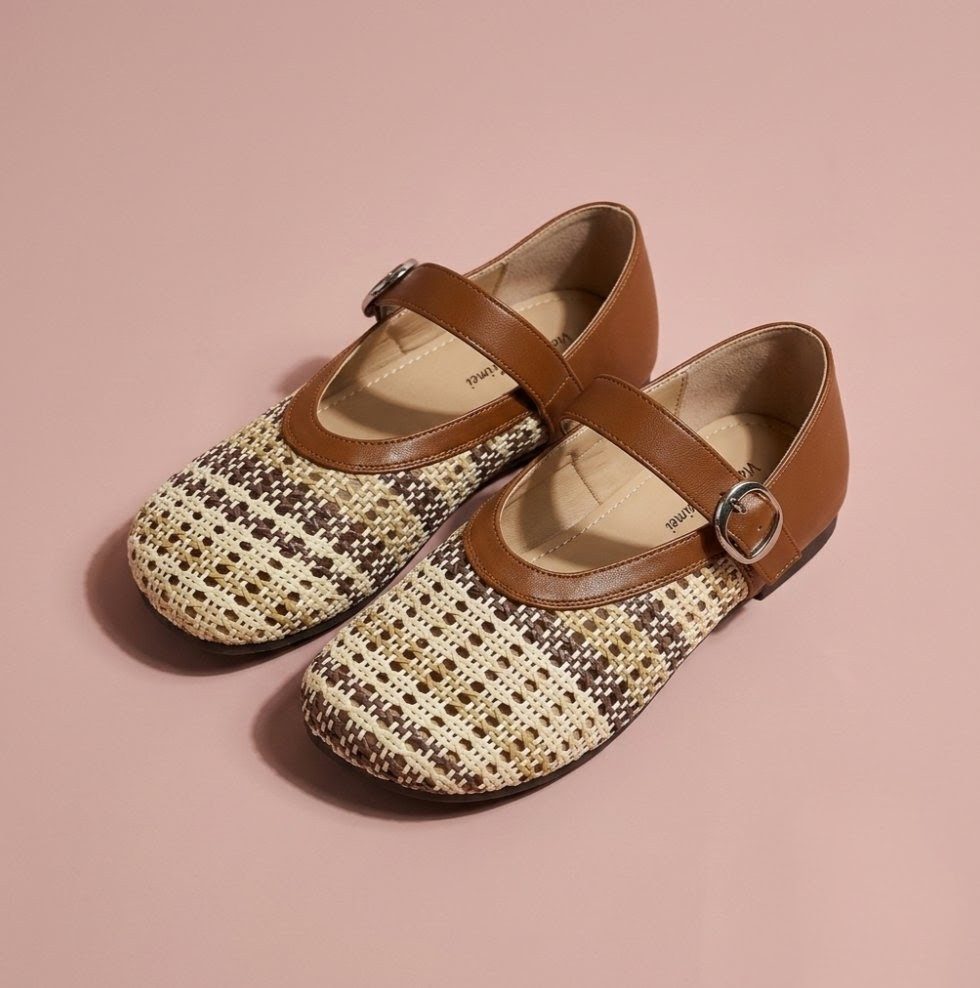 Woven Mary Jane Ballet Flats - Image 2