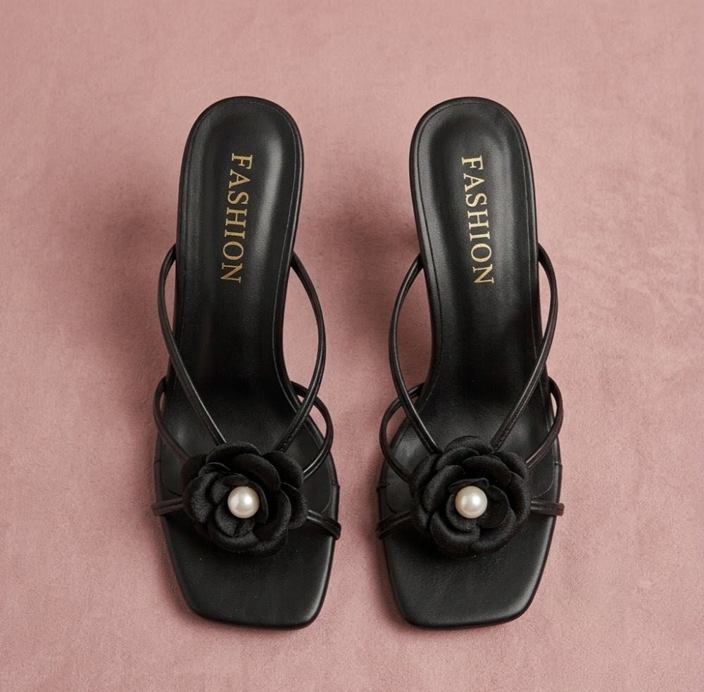Elegant Floral High-Heel Sandal - Image 3