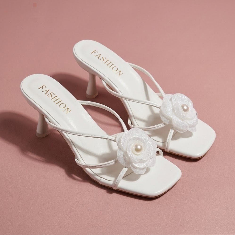 Elegant Floral High-Heel Sandal - Image 5