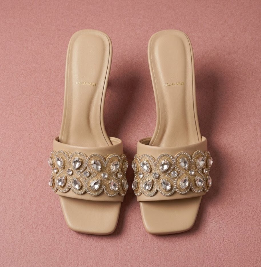 Elegant Black High Heel Mule Sandal - Image 5