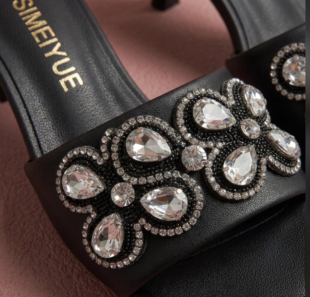 Elegant Black High Heel Mule Sandal - Image 3