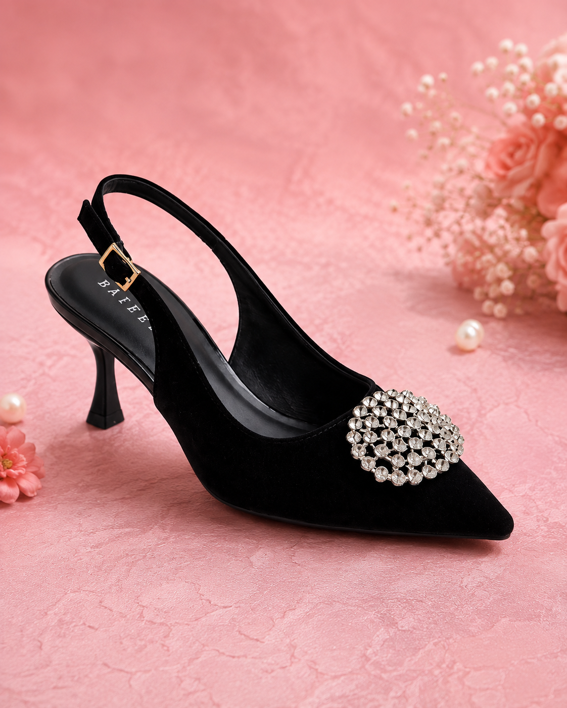 "Elegant Pointed-toe Slingback Heels" - Image 5
