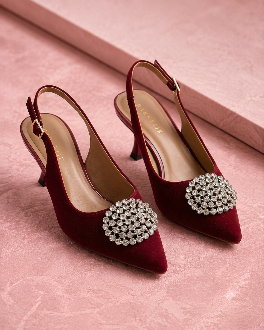 "Elegant Pointed-toe Slingback Heels" - Image 7