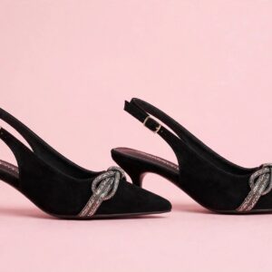 Elegant pointed-toe slingback heels