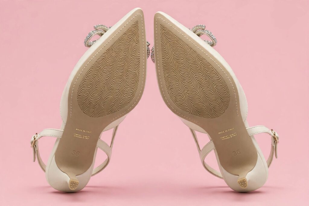 Elegant pointed-toe slingback heels
